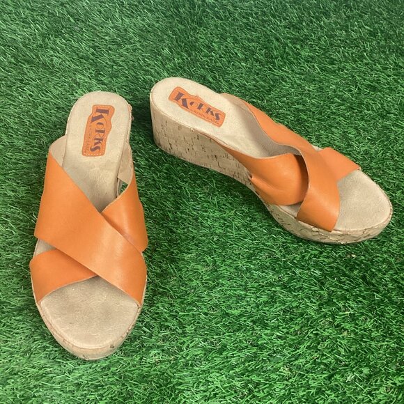 Kork-Ease Korks Wedge Cork Sandals 9 - Picture 1 of 11